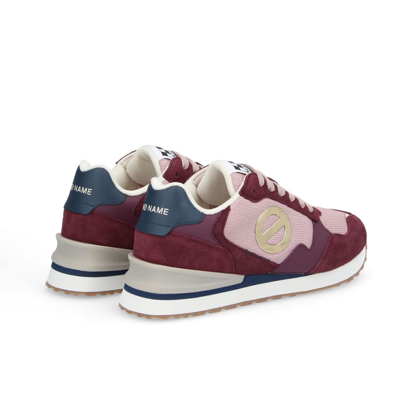 TOVA RUNNER W  -  SUEDE/KNIT/NAP.  - BORDEAUX/ROSA